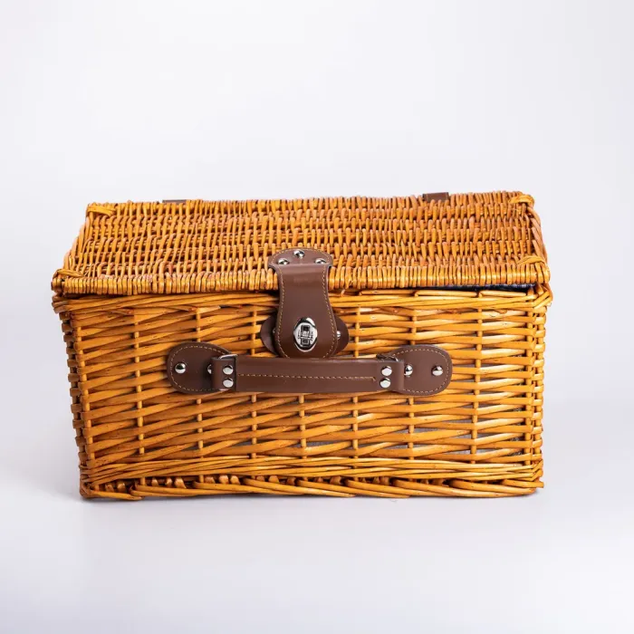 Кошик плетений для пікніка з посудом на 4 персони 42х28х20 см набір посуду туристичний для кемпінгу (HP-ZQ-1) - изображение 7