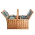 Кошик плетений для пікніка з посудом на 4 персони 48х33х43 см набір посуду туристичний для кемпінгу (HP-ZQ-3)