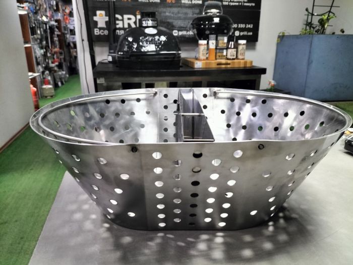 Корзинка для вугілля з розділювачем для гриля Primo Oval XL 009875 - изображение 4