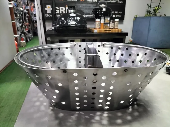 Корзинка для вугілля з розділювачем для гриля Primo Oval XL 009875 - зображення 4