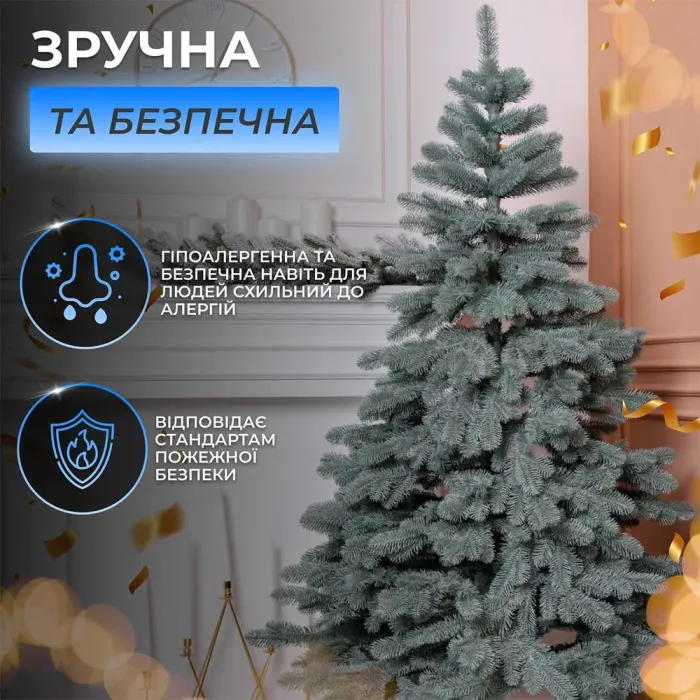 Елка искусственная 1.8 м литая Карпатская голубая (KOS-KARPBL18) - изображение 7