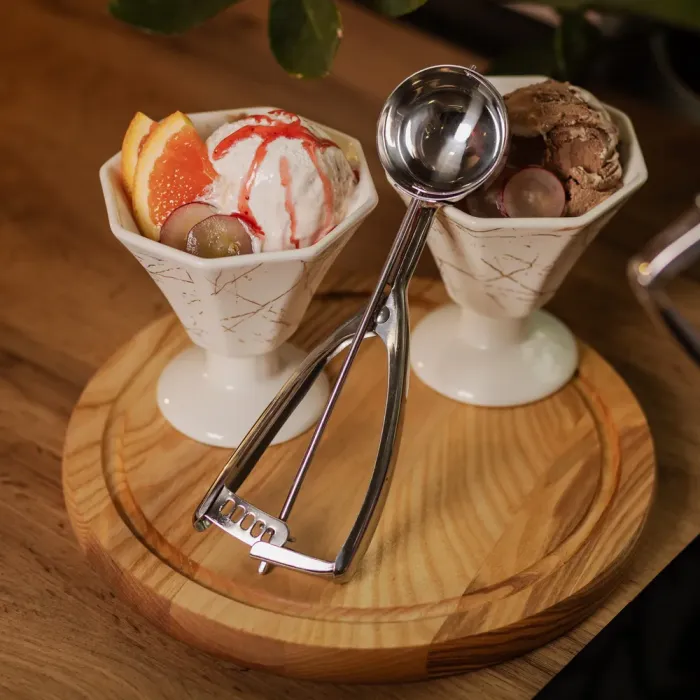 Кругла ложка для морозива 7,2х23 см із нержавіючої сталі (HP-19-20-7.2x23CM) - зображення 6