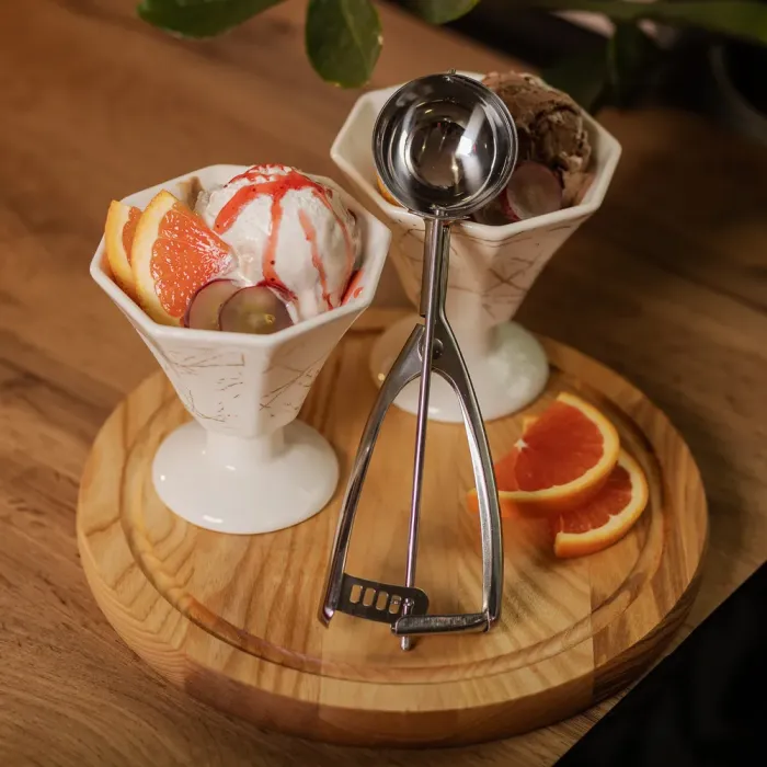 Кругла ложка для морозива 7,2х23 см із нержавіючої сталі (HP-19-20-7.2x23CM) - зображення 7