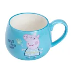 Кухоль фарфоровая Peppa Pig 400 мл чашка детская для напитков чая со свинкой Пеппой посуда подарочная Yiwu голубая Голубая (HP-15-14)