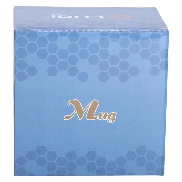 Кружка керамічна 400 (мл) зі сріблястим обідком та ручкою Кремова (RX-N231315CO) - зображення 5