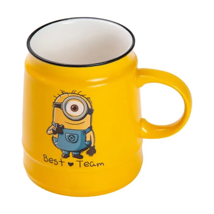Керамическая кружка 550 мл, подарочная желтая чашка миньон (HP-15-19BT) - изображение 2