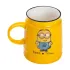 Керамическая кружка 550 мл, подарочная желтая чашка миньон (HP-15-19BT)