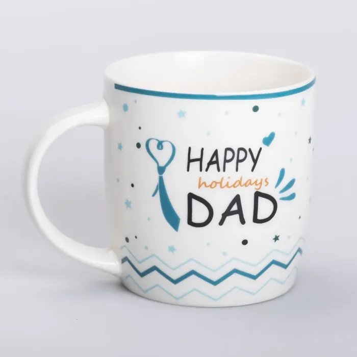 Кружка керамическая с надписями 450 (мл) Happy holidays dad (RX-N240278HD) - изображение 1