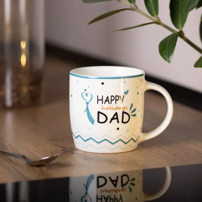 Кружка керамическая с надписями 450 (мл) Happy holidays dad (RX-N240278HD) - изображение 4