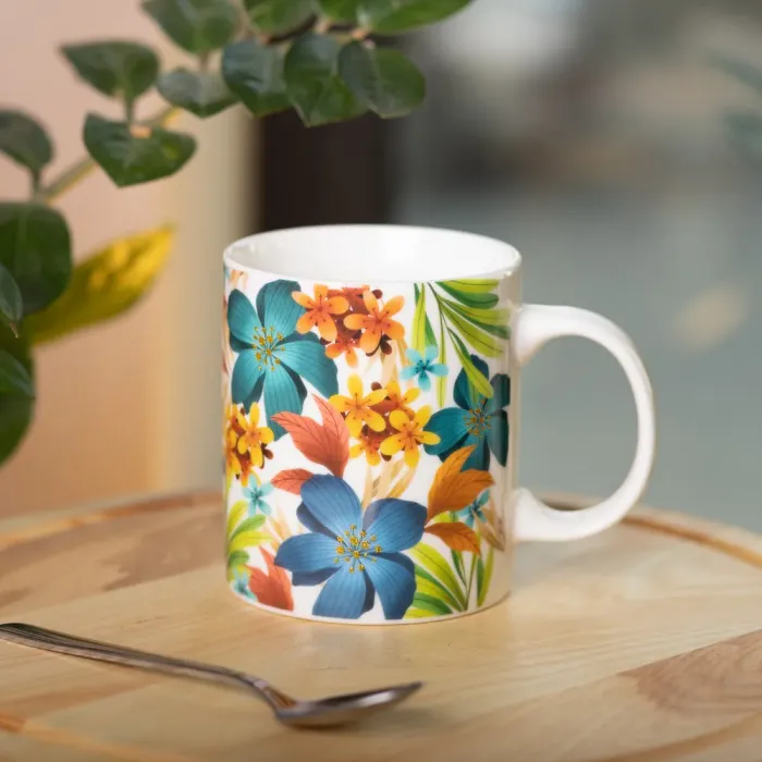 Кружка керамічна з малюнком 400 (мл) для чая та кави (RX-N240472BL) - зображення 4