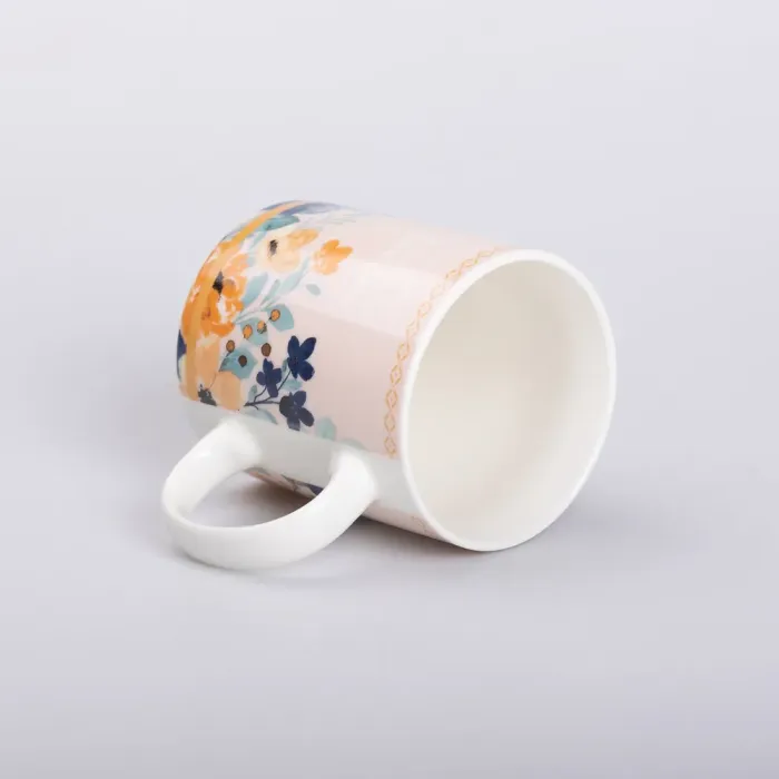 Кружка керамическая с цветочным принтом 400 (мл) для чая и кофе (RX-N240139CR) - изображение 2