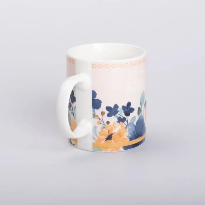 Кружка керамическая с цветочным принтом 400 (мл) для чая и кофе (RX-N240139CR) - изображение 3