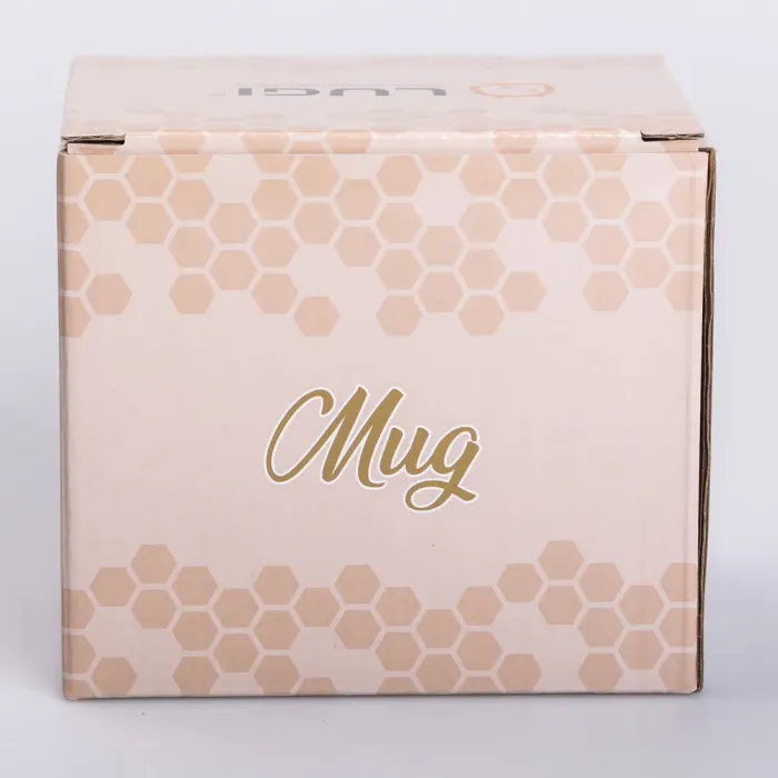 Кружка керамічна із золотим обідком та позолоченою ручкою 320 (мл) Біла (RX-N240624W) - зображення 5