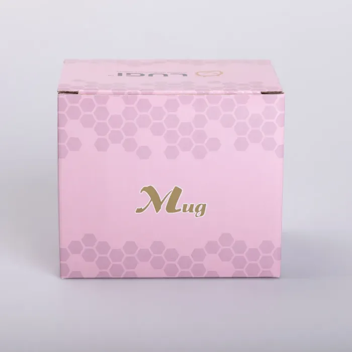 Кружка керамічна із золотим обідком і золотою ручкою 420 (мл) Бежева (RX-N240629BE) - зображення 5