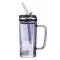 Кружка скляна з кришкою та трубочкою 280 (мл) чашка з трубочкою та кришкою на подарунок HP-19-53 (HP-19-53)