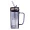 Кружка скляна з кришкою та трубочкою 280 (мл) чашка з трубочкою та кришкою на подарунок HP-19-52 (HP-19-52)