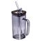 Кружка скляна з кришкою та трубочкою 280 (мл) чашка з трубочкою та кришкою на подарунок HP-19-52 (HP-19-52)