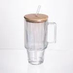 Кружка скляна з кришкою і трубочкою 750 (мл) HP-19-49 (HP-19-49)
