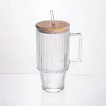 Кружка скляна з кришкою і трубочкою 750 (мл) HP-19-48 (HP-19-48)