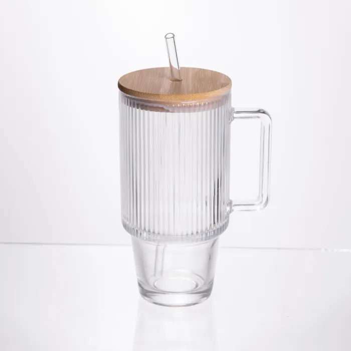Кружка скляна з кришкою і трубочкою 750 (мл) HP-19-48 (HP-19-48) - зображення 1