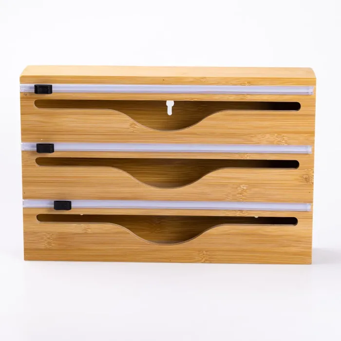 Кухонний тримач органайзер для харчової плівки 33.3х21.8х7 см диспенсер на 3 відділення (HP-DS1-1) - изображение 1