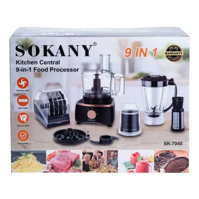 Кухонный комбайн Sokany многофункциональный 7 в 1 (SK-7040) - изображение 6