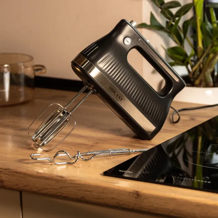 Кухонный миксер ручной с 2 насадками Sokany электромиксер для взбивания крема, яиц, сливок 300 Вт (SK-6632) - изображение 9