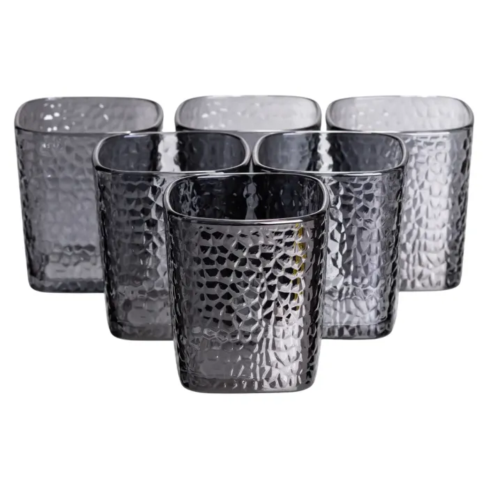 Глечик 1.8 л зі склянками 6 штук по 200 (мл) графин для компоту соку води лимонаду глечик для напоїв Сірий HP-19-38S (HP-19-38S) - зображення 5