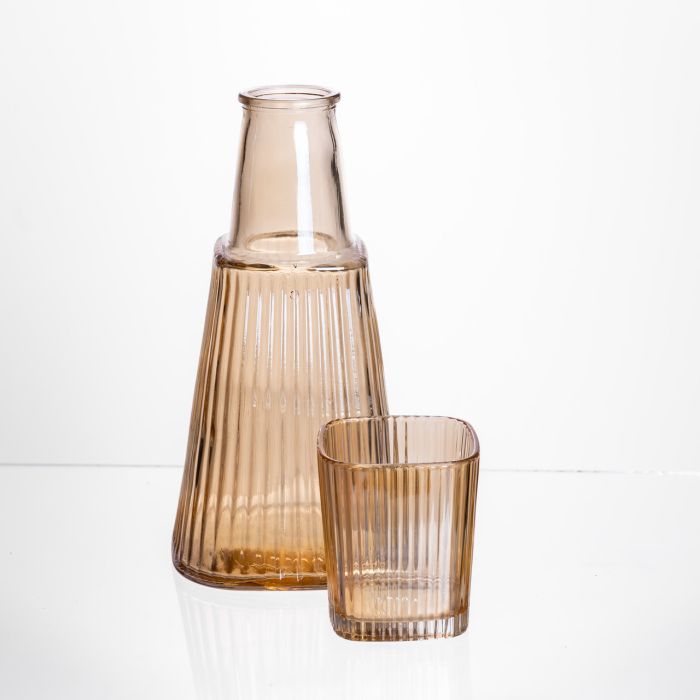 Глечик 1 літр зі склянкою 1 шт по 200 мл Коричневий HP-19-PYF-2 (HP-19-PYF-2) - изображение 2