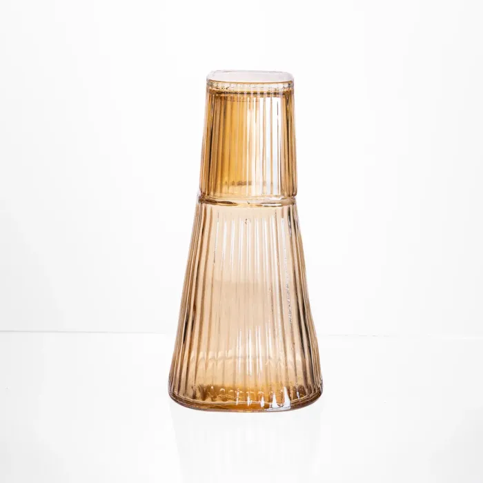 Глечик 1 літр зі склянкою 1 шт по 200 мл Коричневий HP-19-PYF-2 (HP-19-PYF-2) - зображення 4