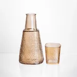 Глечик 1 літр зі склянкою 1 (шт) 200 (мл) графин для компоту соку води лимонаду глечик для напоїв Коричневий HP-19-PYF-4 (HP-19-PYF-4)