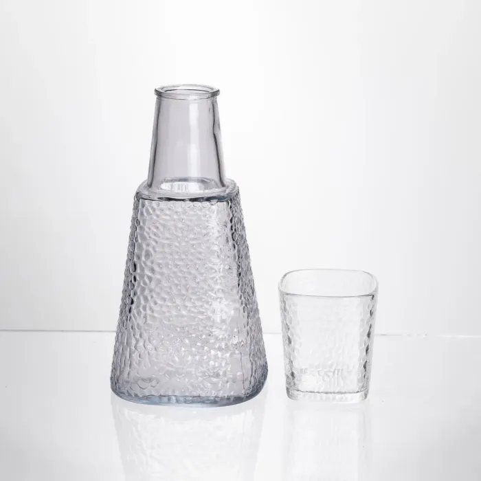 Глечик 1 літр зі склянкою 1 шт по 200 мл Прозорий HP-19-PYF-3 (HP-19-PYF-3) - изображение 1