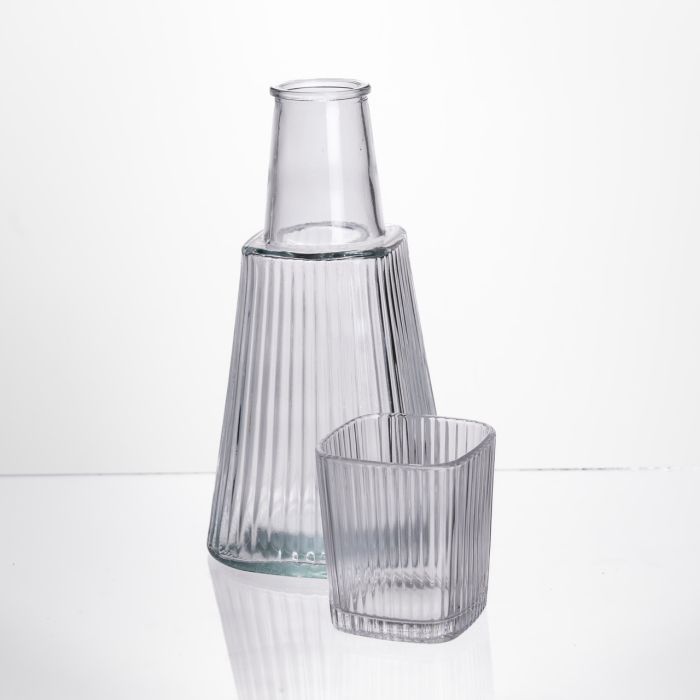 Глечик 1 літр зі склянкою 1 шт по 200 мл Прозорий HP-19-PYF-1 (HP-19-PYF-1) - изображение 2