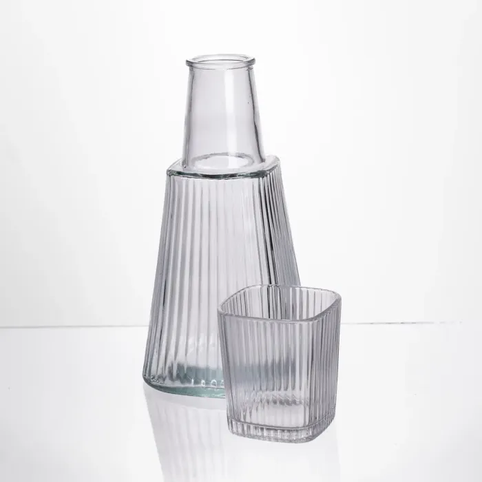 Глечик 1 літр зі склянкою 1 шт по 200 мл Прозорий HP-19-PYF-1 (HP-19-PYF-1) - изображение 2