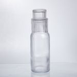 Глечик 700 мл зі склянкою 1 (шт) графин для компоту соку води лимонаду глечик для напоїв Прозорий HP-19-L3 (HP-19-L3)