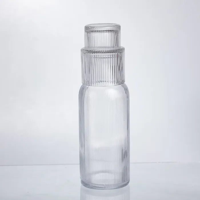 Глечик 700 мл зі склянкою 1 (шт) графин для компоту соку води лимонаду глечик для напоїв Прозорий HP-19-L3 (HP-19-L3) - зображення 1