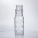 Глечик 700 мл зі склянкою 1 (шт) графин для компоту соку води лимонаду глечик для напоїв Прозорий HP-19-L1 (HP-19-L1)