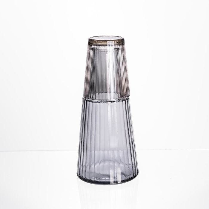 Глечик 800 мл зі склянкою 1 (шт) 250 (мл) графин для компоту соку води лимонаду глечик для напоїв Прозорий HP-19-TH-3 (HP-19-TH-3) - изображение 2