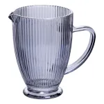 Глек для компоту 1.2 (л) лимонаду, мохіто, сангрії прозорий ребристий фігурний скляний 18.2 (см) Сірий HP-19-7118G (HP-19-7118G)
