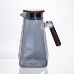 Глечик для напоїв скляний 1.8 л з бамбуковою кришкою 64486-73 (64486-73)