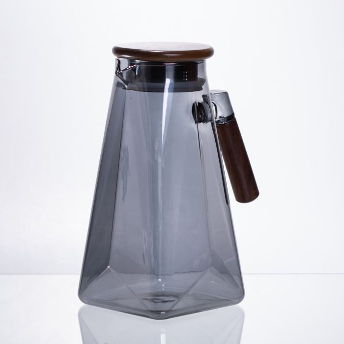 Глечик для напоїв скляний 1.8 л з бамбуковою кришкою 64486-73 (64486-73) - зображення 2