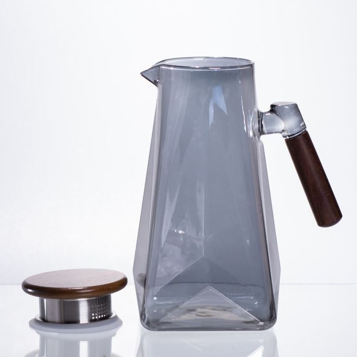 Глечик для напоїв скляний 1.8 л з бамбуковою кришкою 64486-73 (64486-73) - зображення 3