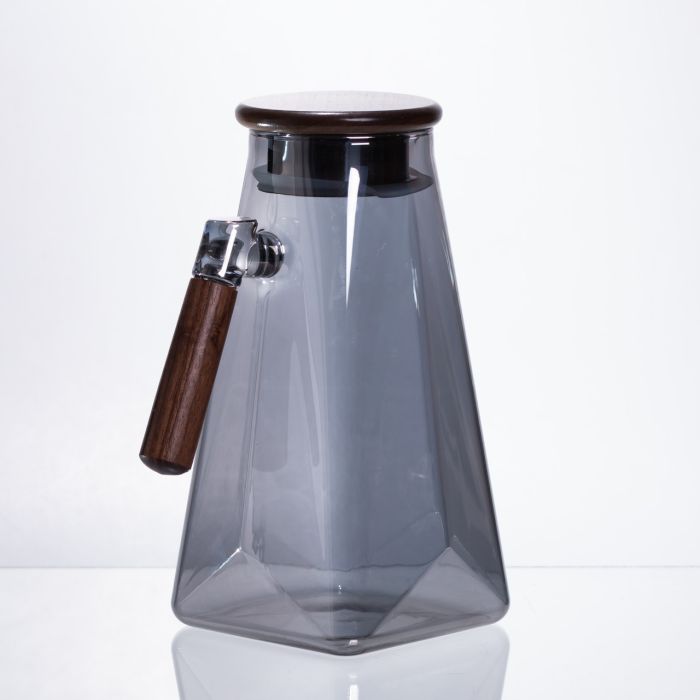 Глечик для напоїв скляний 1.8 л з бамбуковою кришкою 64486-73 (64486-73) - зображення 4