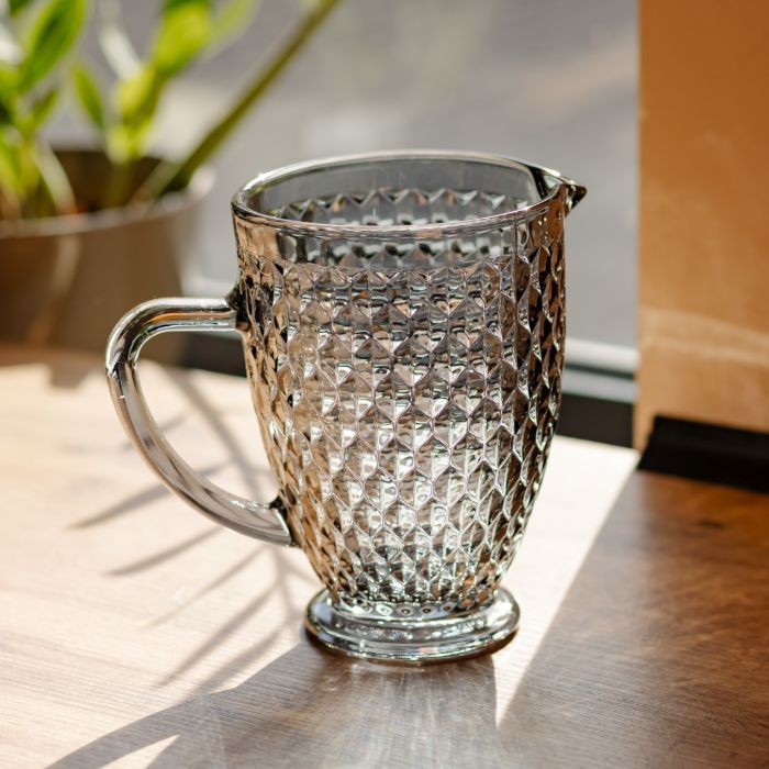 Глечик для напоїв скляний 1.2 л Сірий HP-19-259 (HP-19-259) - изображение 3