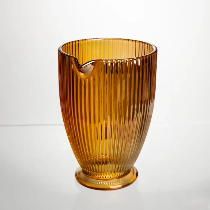 Глечик скляний для напоїв 1,2 л фігурний Бурштиновий HP-19-213 (HP-19-213) - изображение 2