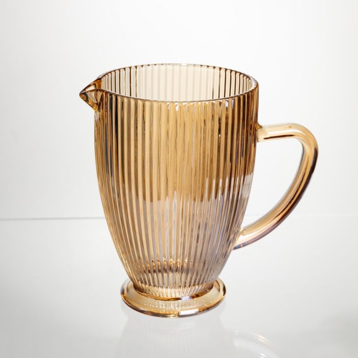 Глечик скляний універсальний 1,2 л фігурний Коричневий Yiwu HP-19-202 (HP-19-202) - изображение 1