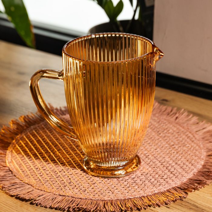 Глечик скляний універсальний 1,2 л фігурний Коричневий Yiwu HP-19-202 (HP-19-202) - изображение 3