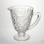 Глек скляний для компоту 1.2 л прозорий ребристий фігурний графин для лимонаду HP-19-163 (HP-19-163)