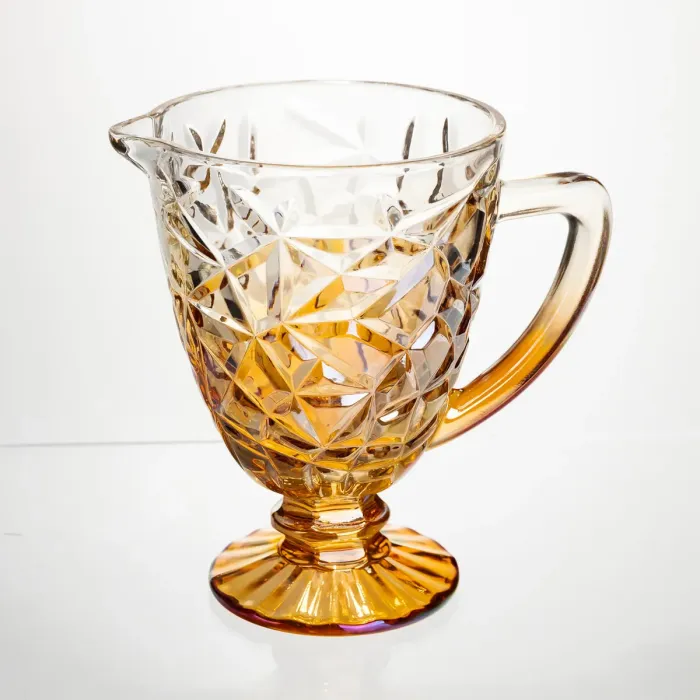 Глечик скляний для компоту 1,2 л ребристий фігурний Yiwu HP-19-187 (HP-19-187) - зображення 1