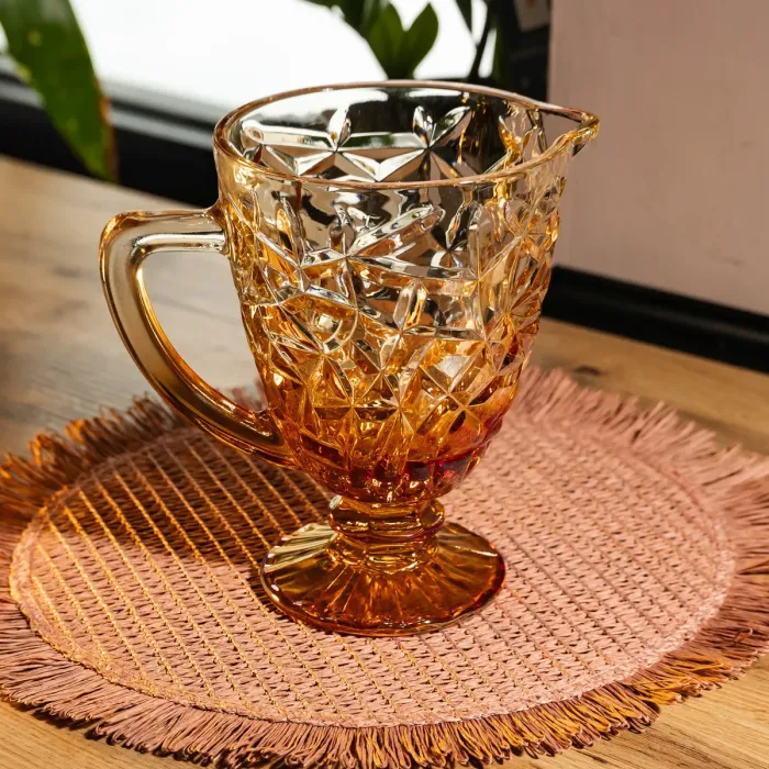 Глечик скляний для компоту 1,2 л ребристий фігурний Yiwu HP-19-187 (HP-19-187) - зображення 3